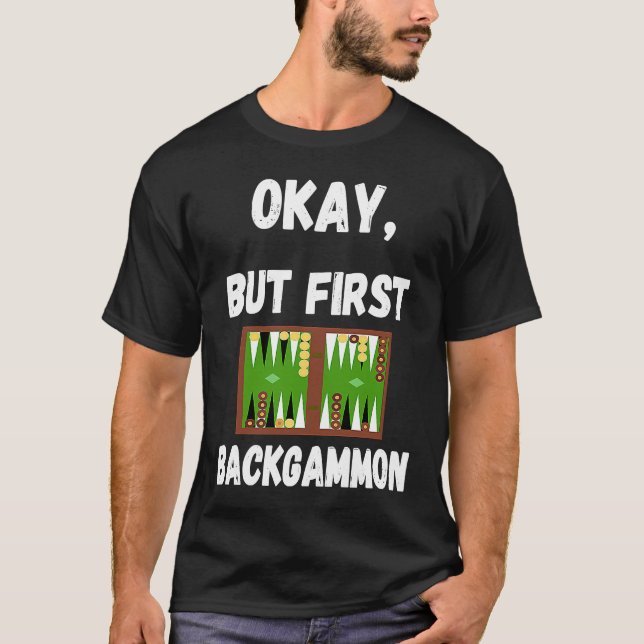 Camiseta Juego de Backgammon Tablero de Juego de Madera Jug (Anverso)