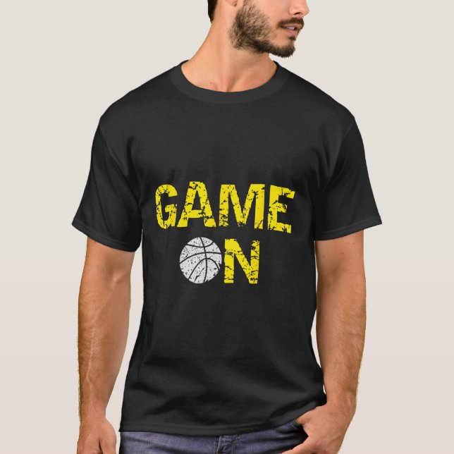 Camiseta Juego De Baloncesto; Blue Black Yellow Gold Team C (Anverso)