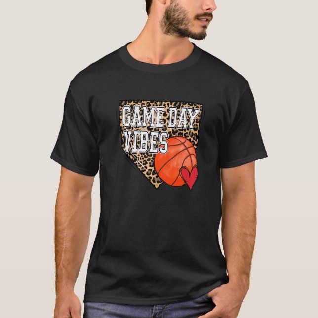 Camiseta Juego de baloncesto con sangre Día Vibes Leopard B (Anverso)