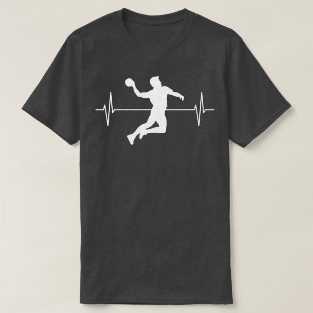 Camiseta Juego de balonmano Jugador de balonmano Línea ECG  (Diseño del anverso)