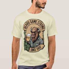 Camiseta Juego de barba Fuerte Wilderness Bison Diseño IPA