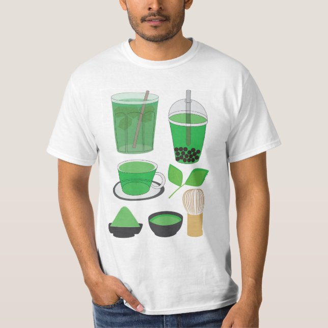Camiseta Juego de bebidas Matcha (Anverso)