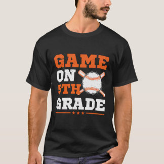 Camiseta Juego De Béisbol De 5º Grado De Vuelta Al Escolar