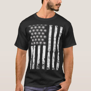 Camiseta Juego de billar atlético con bandera de los Estado