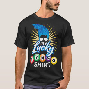 Camiseta Juego de Bingo de Apuestas en el Cabello Azul Trol