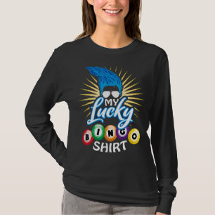 Camiseta Juego de Bingo de Apuestas en el Cabello Azul Trol