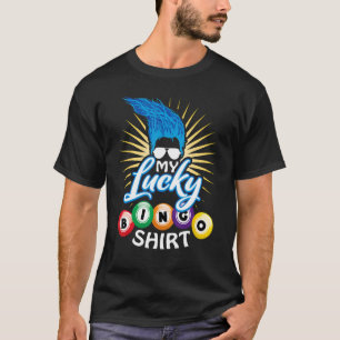 Camiseta Juego de Bingo de Apuestas en el Cabello Azul Trol