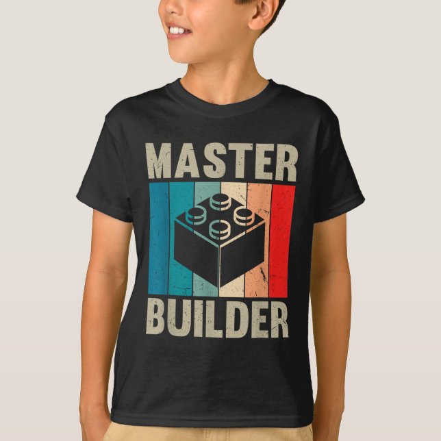 Camiseta Juego de Bloques de Construcción para Niños Master (Anverso)