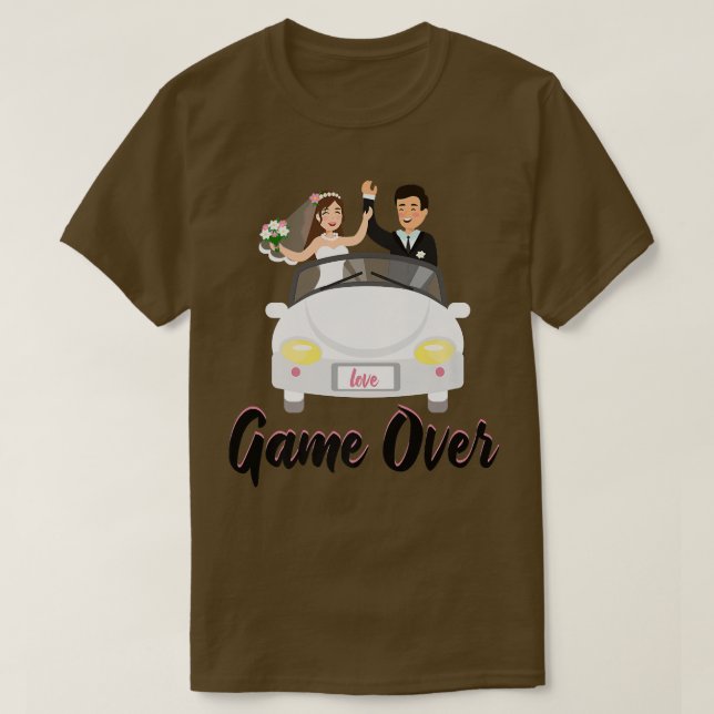 Camiseta Juego de bodas Propuesta de matrimonio Compromiso  (Diseño del anverso)