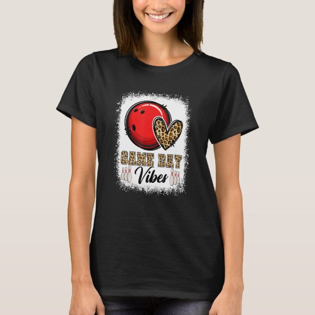 Camiseta Juego de boliche Bleached Bowling Day Vibes Bowlin (Anverso)