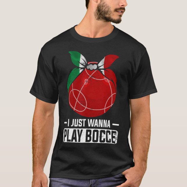 Camiseta Juego de bolos italiano Bocci Player Bocce Byll (Anverso)