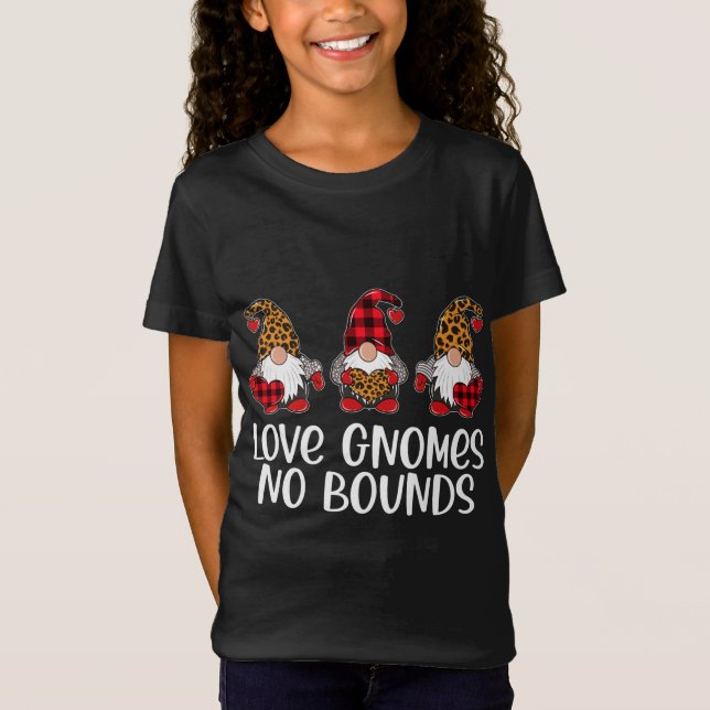 Camiseta Juego de búfalo rosa Gnome con día de San Valentín (Anverso)