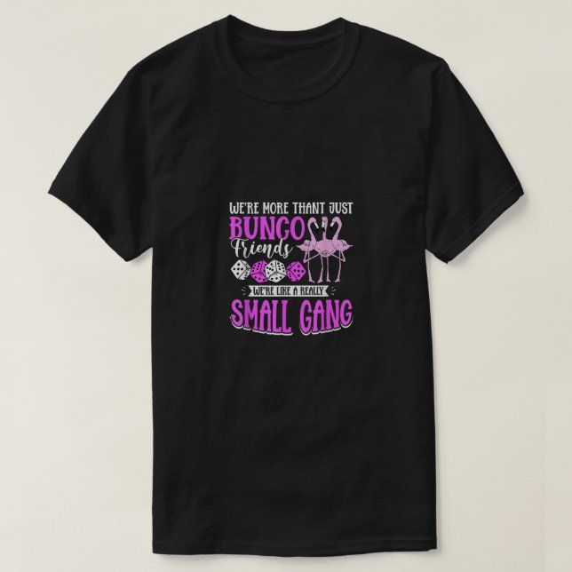 Camiseta Juego de Bunco Diseño de Flamingo para un Bunco Ba (Diseño del anverso)