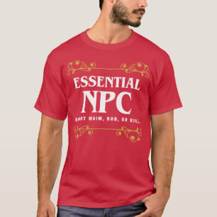 Camiseta Juego de caracteres no reproducible NPC esencial