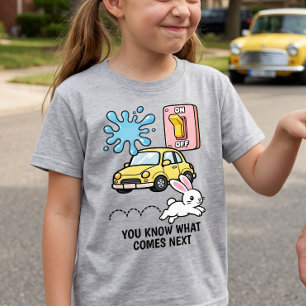 Camiseta Juego de carretera Spotto Coche Amarillo Conejo Bl