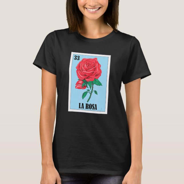 Camiseta Juego de cartas de Bingo de Lotería Mexicana La Ro (Anverso)