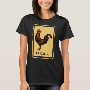 Camiseta Juego de cartas de bingo mexicano El Gallo