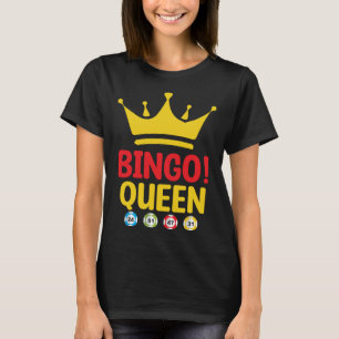 Camiseta Juego de cartas de Bingo Reina de Bingo Juego Luck