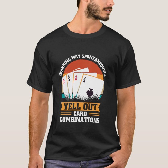 Camiseta Juego de Cartas de Combinación de Pinochle - Diver (Anverso)