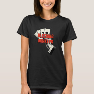 Camiseta Juego de Cartas de Poker Apuestas de Burros Sangra
