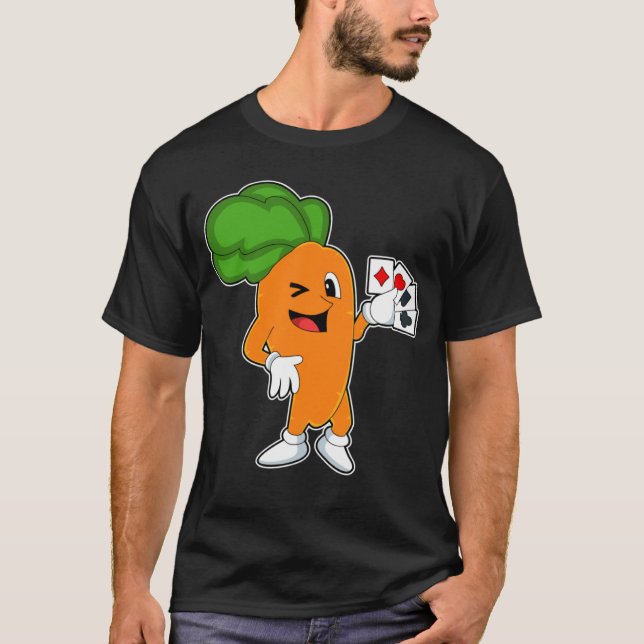 Camiseta Juego de cartas de póquer de carrote (Anverso)