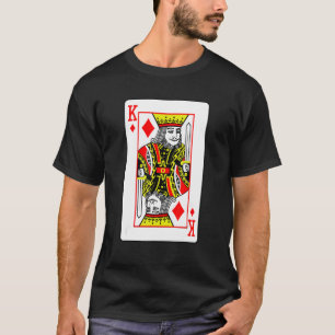 Camiseta Juego de cartas de póquer Rey de Diamantes Bl