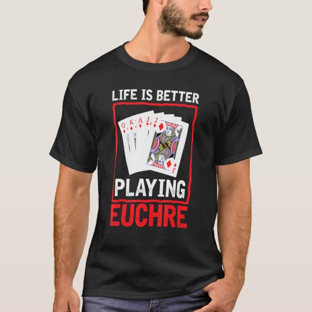 Camiseta Juego de cartas Euchre Euchre Player (Anverso)