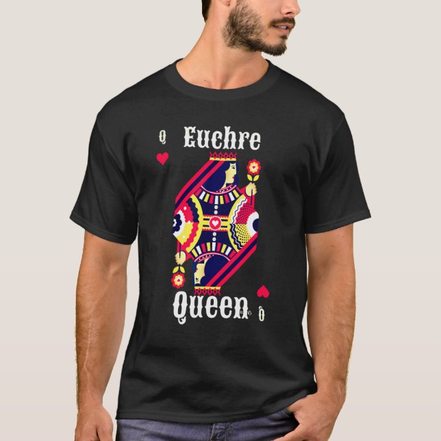 Camiseta Juego de cartas Euchre Queen Euchre (Anverso)
