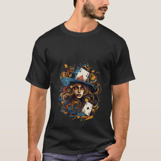 Camiseta juego de cartas Gótica juegos de cartas Noche Idea