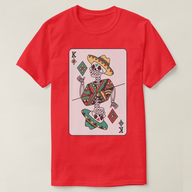 Camiseta Juego de cartas Skeleton para Meican  (Diseño del anverso)