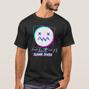 Camiseta Juego de Chica japonés Glitch Sad Anime sobre el a