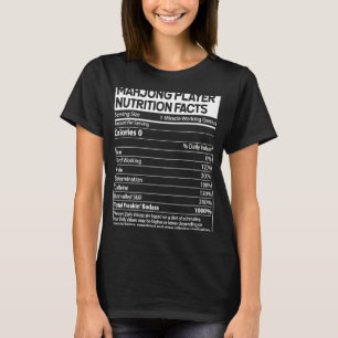 Camiseta Juego de China de nutrición para el jugador Mahjon