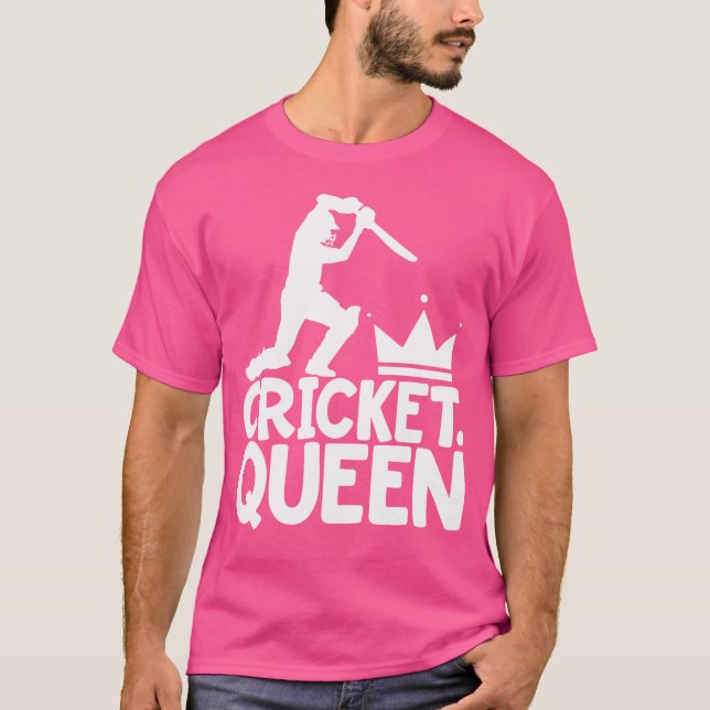 Camiseta Juego de críquet para hombres reina de críquet (Anverso)