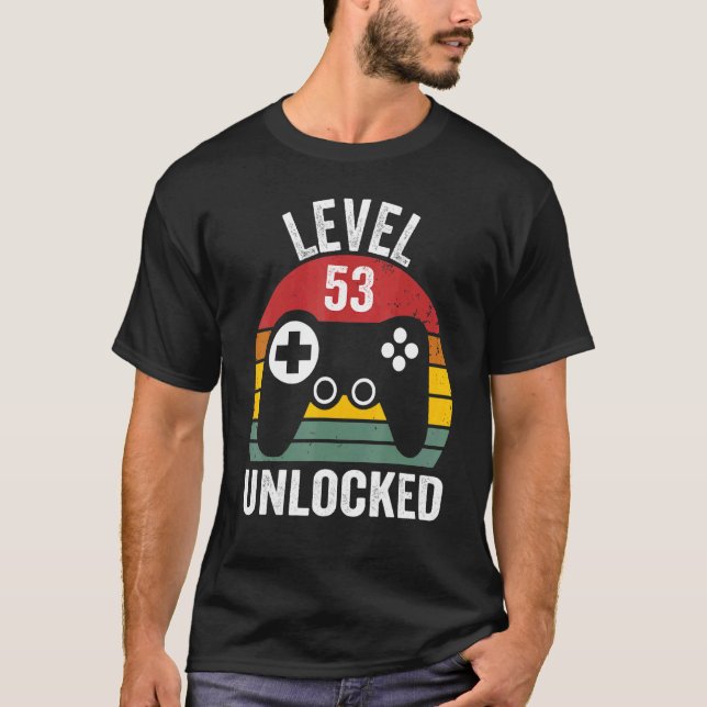 Camiseta Juego de cumpleaños número 53 desbloqueado (Anverso)