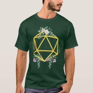 Camiseta Juego de dados de juego D20 Conjunto poliédrico de