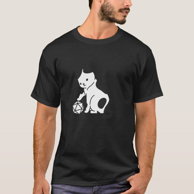 Camiseta Juego De Dados Poliédricos De Gatos Cuestos Y Nerv (Anverso)