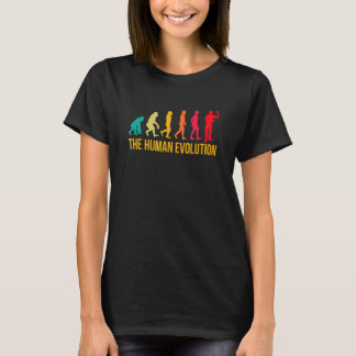 Camiseta Juego de dardos gráfico de evolución Jugador Dardo
