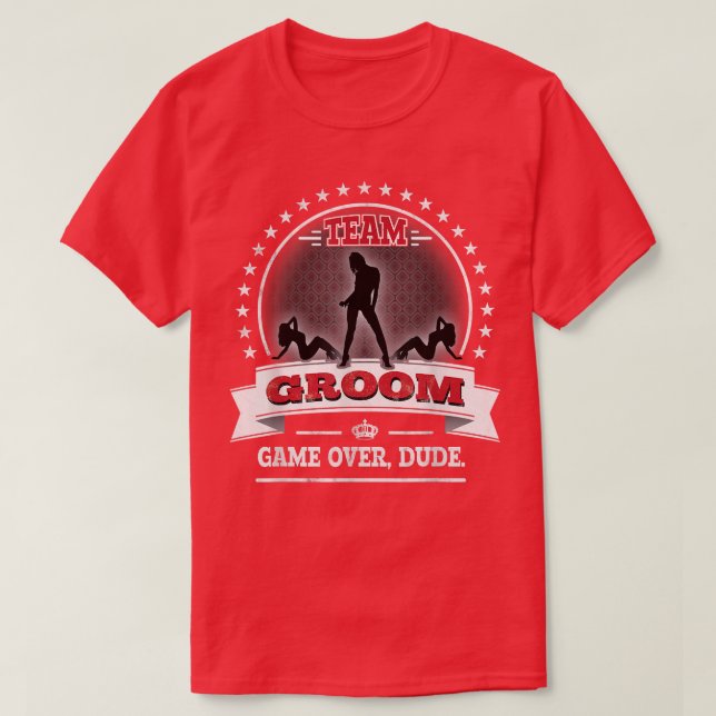 Camiseta Juego de despedida de soltero divertido Game Over  (Diseño del anverso)