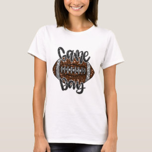 Camiseta Juego de día de fútbol Bling Bling Footbyl Lover F