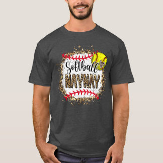 Camiseta Juego de Día de la Madre blanqueado del leopardo d