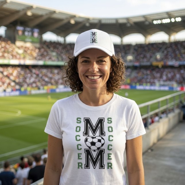 Camiseta Juego de Día Personalizado de Mamá de Fútbol Ameri (Custom Soccer Mom Game Day Proud Mother That's My Boy Out There Fan T-Shirt)