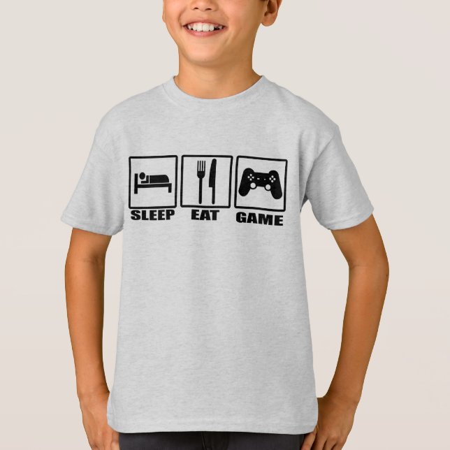 Camiseta Juego de dormir y comer (Anverso)