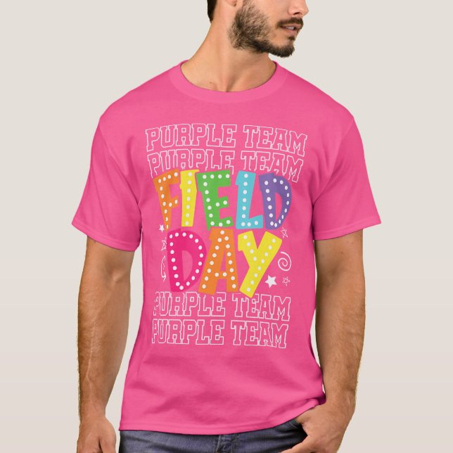 Camiseta Juego de equipo de Camp de equipo de campo Purple  (Anverso)
