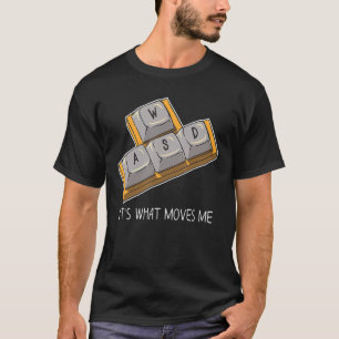 Camiseta Juego de equipo WASD PC Jugador de consola de jueg