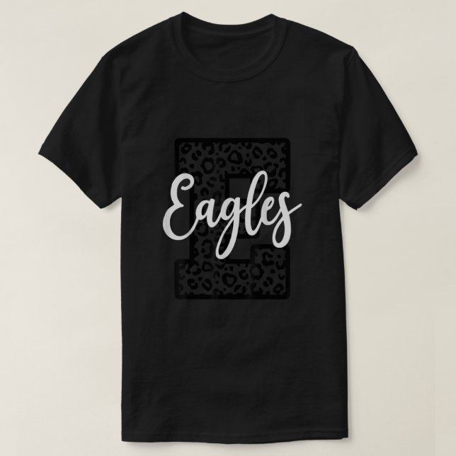 Camiseta Juego de fans de Eagles School Spirit Mascot Leopa (Diseño del anverso)