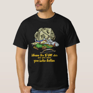 Camiseta Juego de fichas cuando el DM pregunta