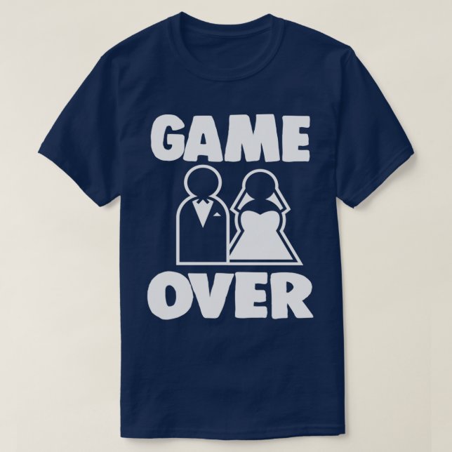 Camiseta Juego de fiesta de soltero/a de boda terminado (Diseño del anverso)