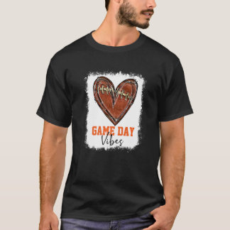Camiseta Juego de Fútbol Bleached Day Vibes Football Mom Ga