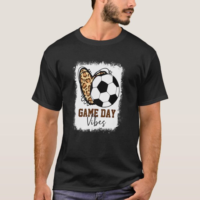 Camiseta Juego de fútbol Día Vibes Soccer Mamá Juego Día Te (Anverso)