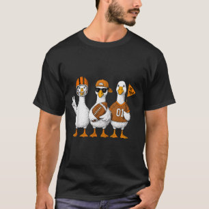 Camiseta Juego de fútbol divertido ganso tonto pato fútbol 